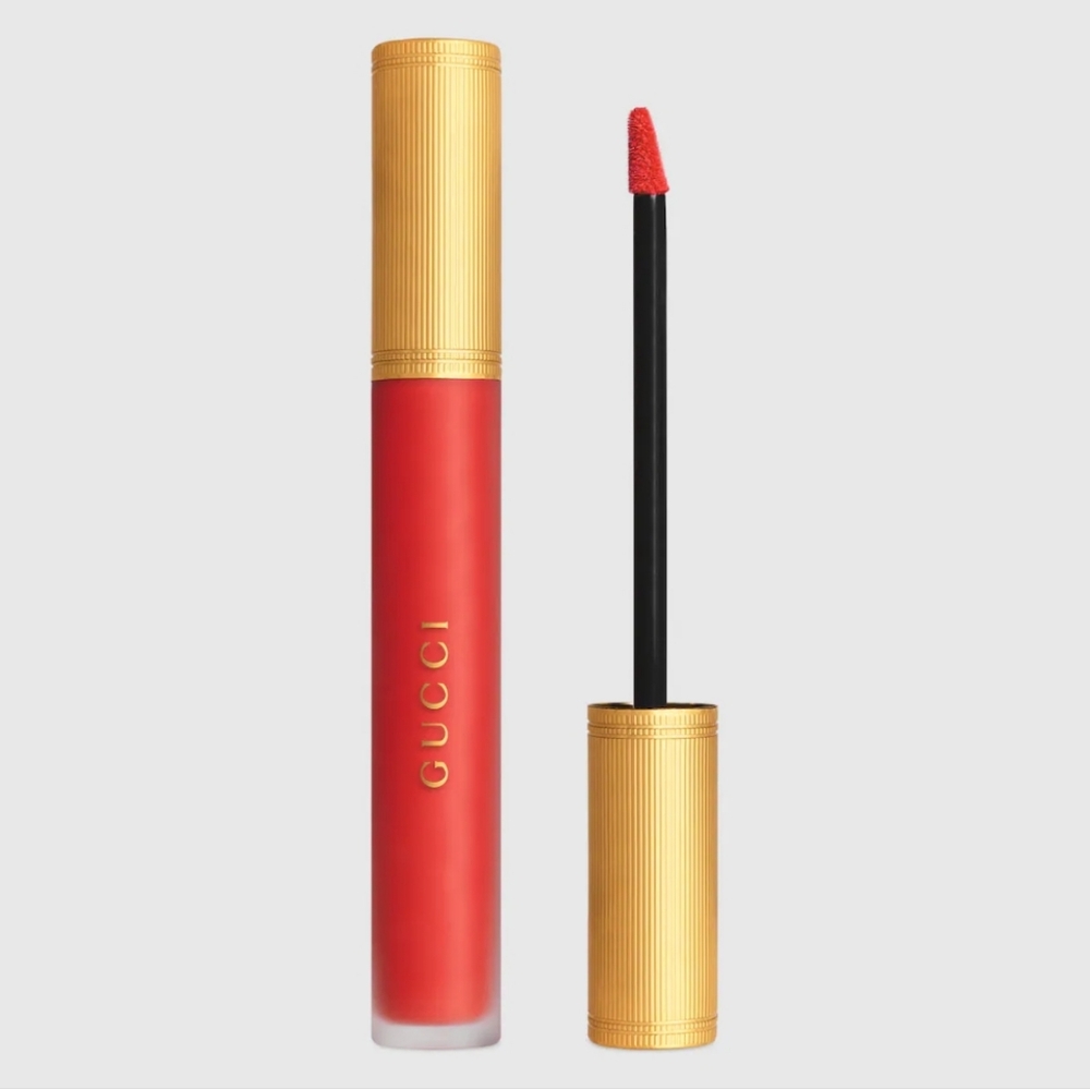 Gucci's Rouge à Lèvres Liquide Mat Lipstick in the shade 311 Lizzie ​Tiger